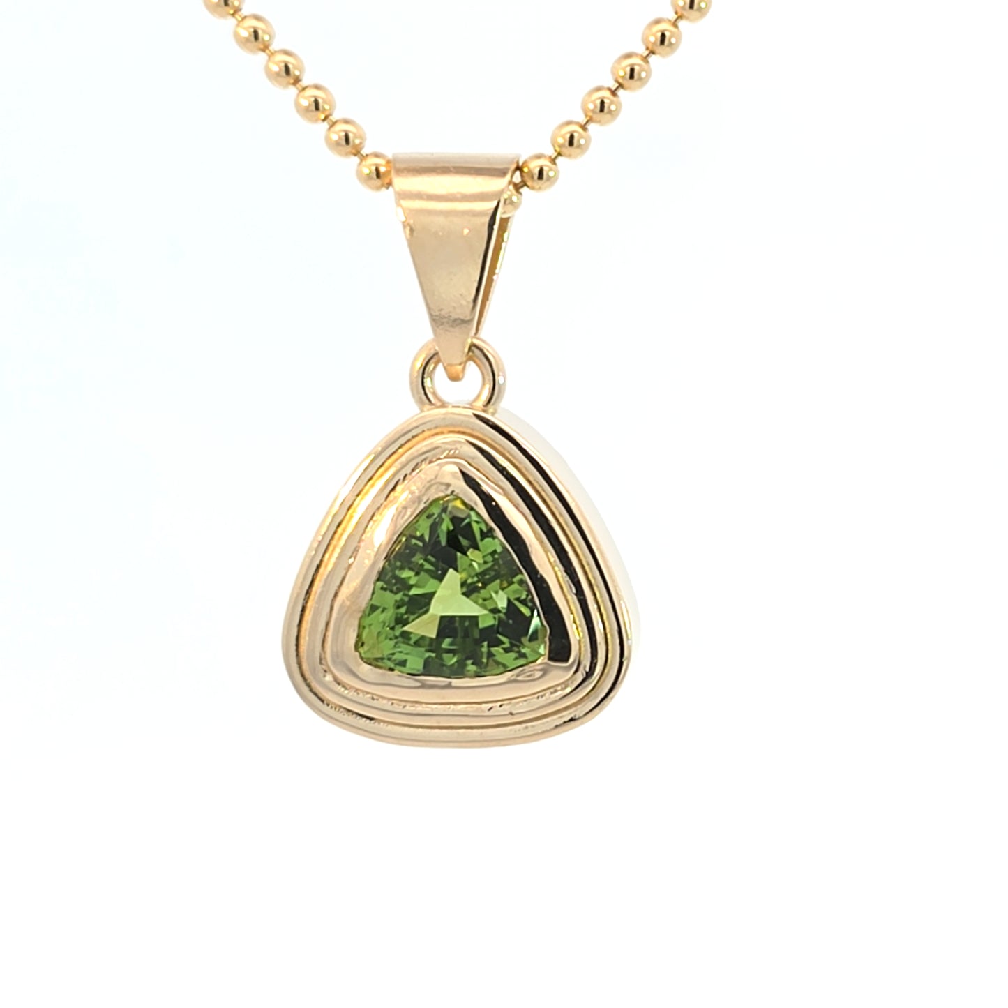 Mint Tourmaline Ripple Pendant