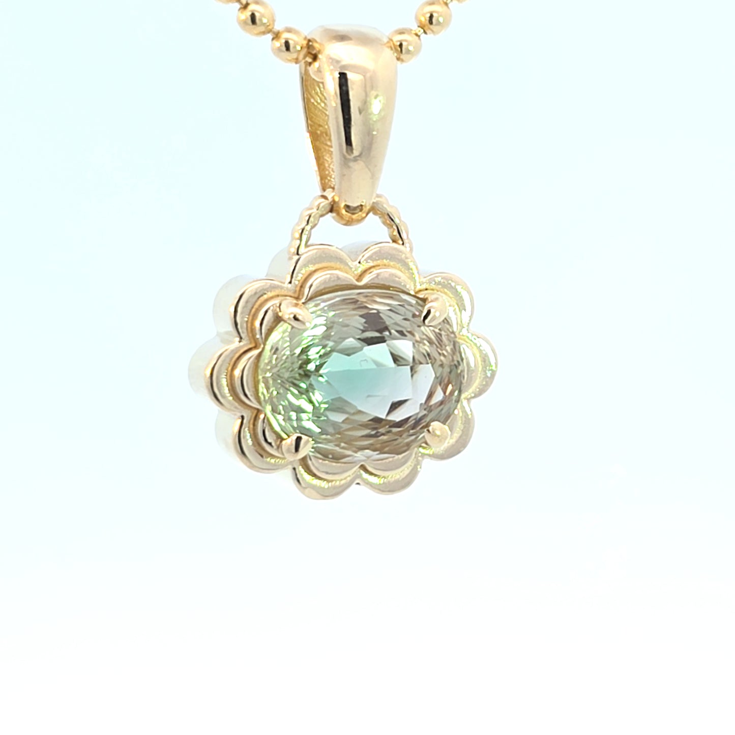 Sunstone Double Scallop Pendant
