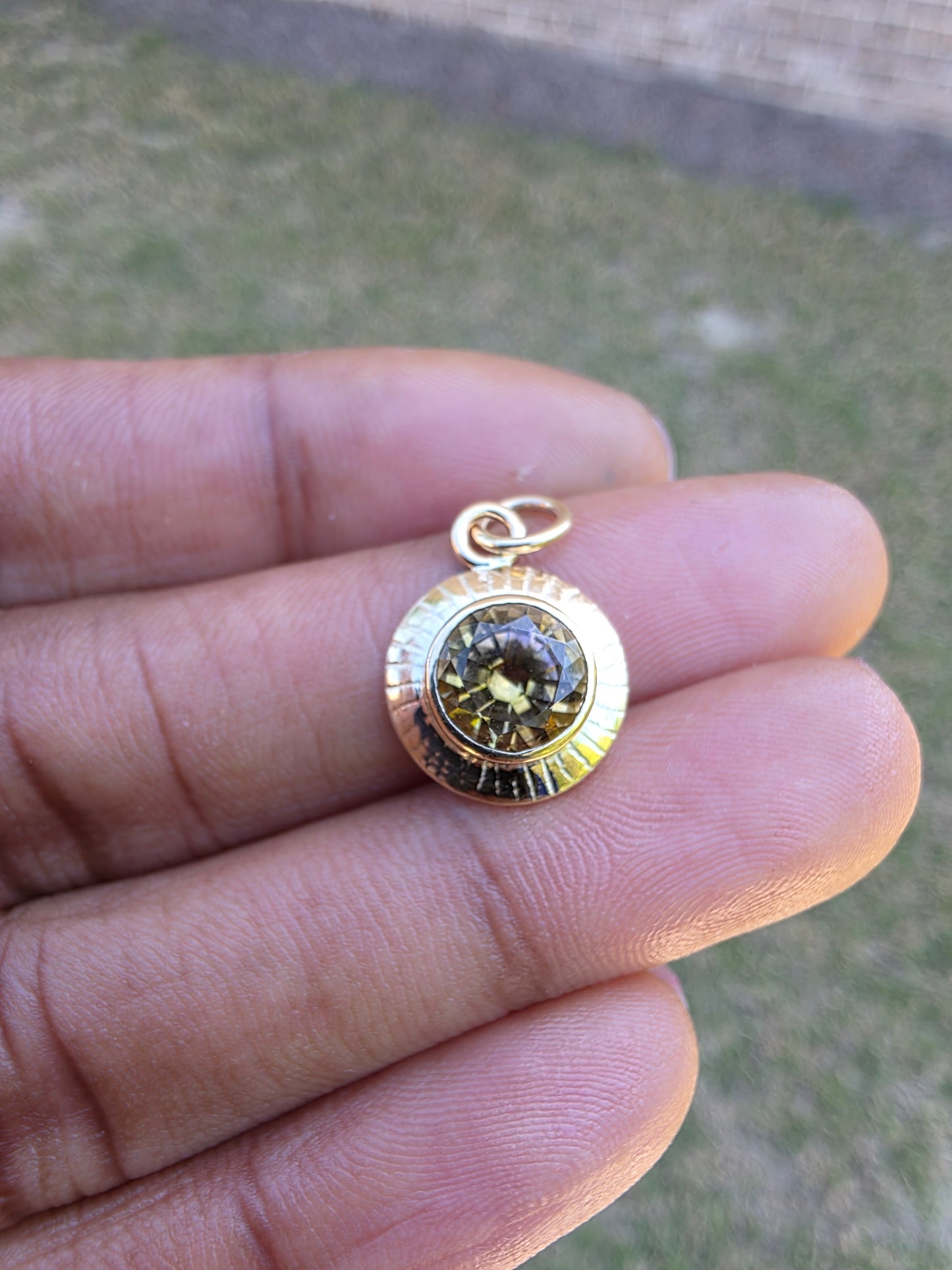 Autumn Tourmaline Dimple Pendant