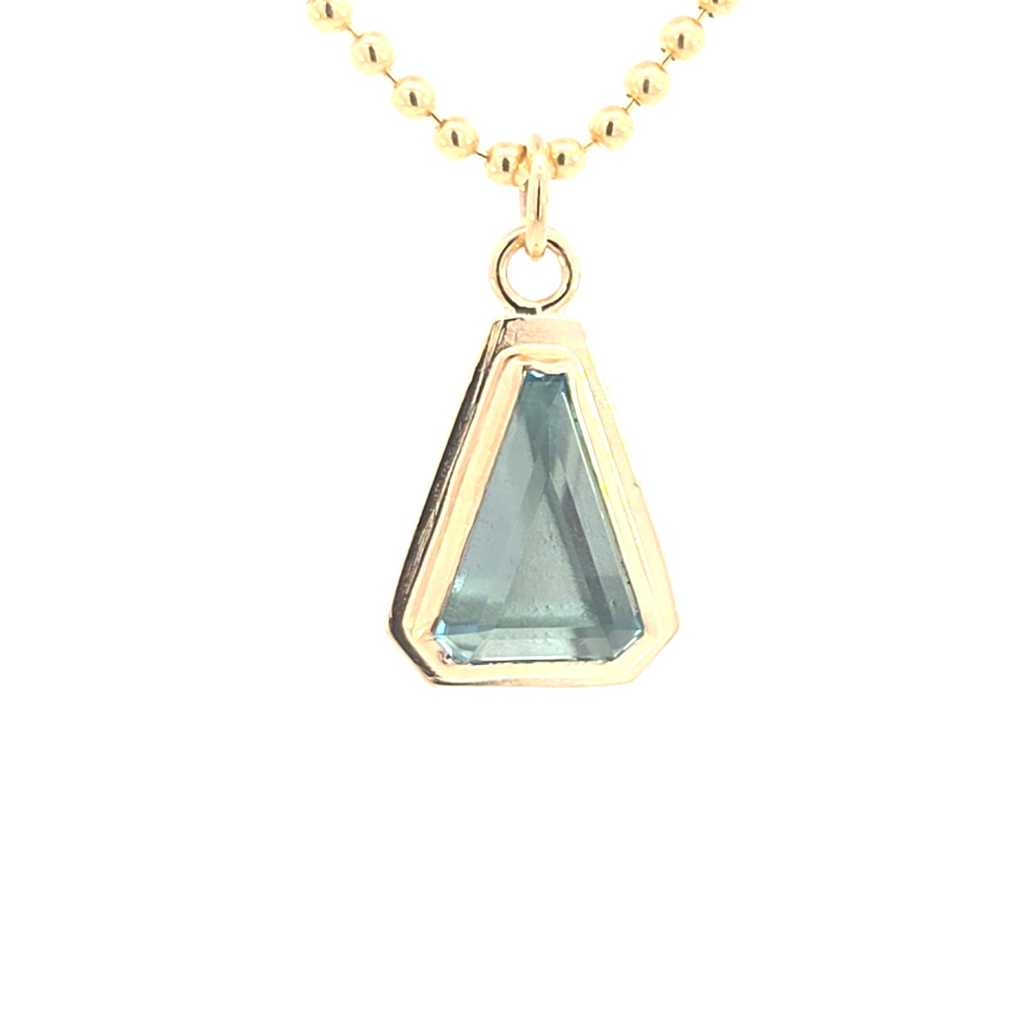 Aquamarine Triangle Pendant