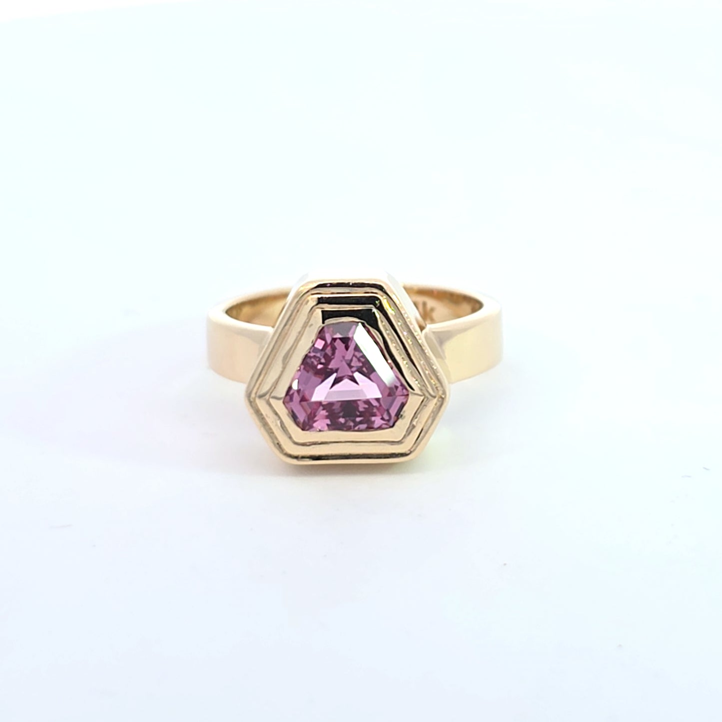 Lotus Garnet Ripple Ring
