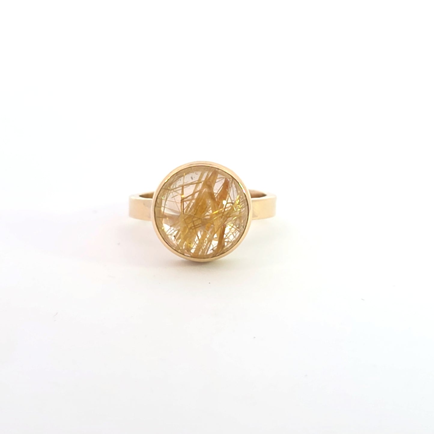 Rutilated Quartz Cabochon Ring