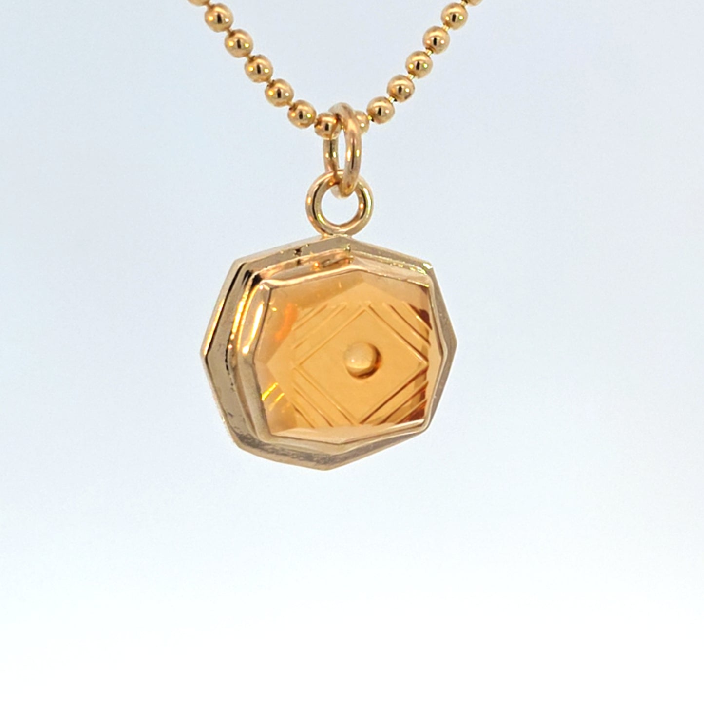 Carved Citrine Pendant