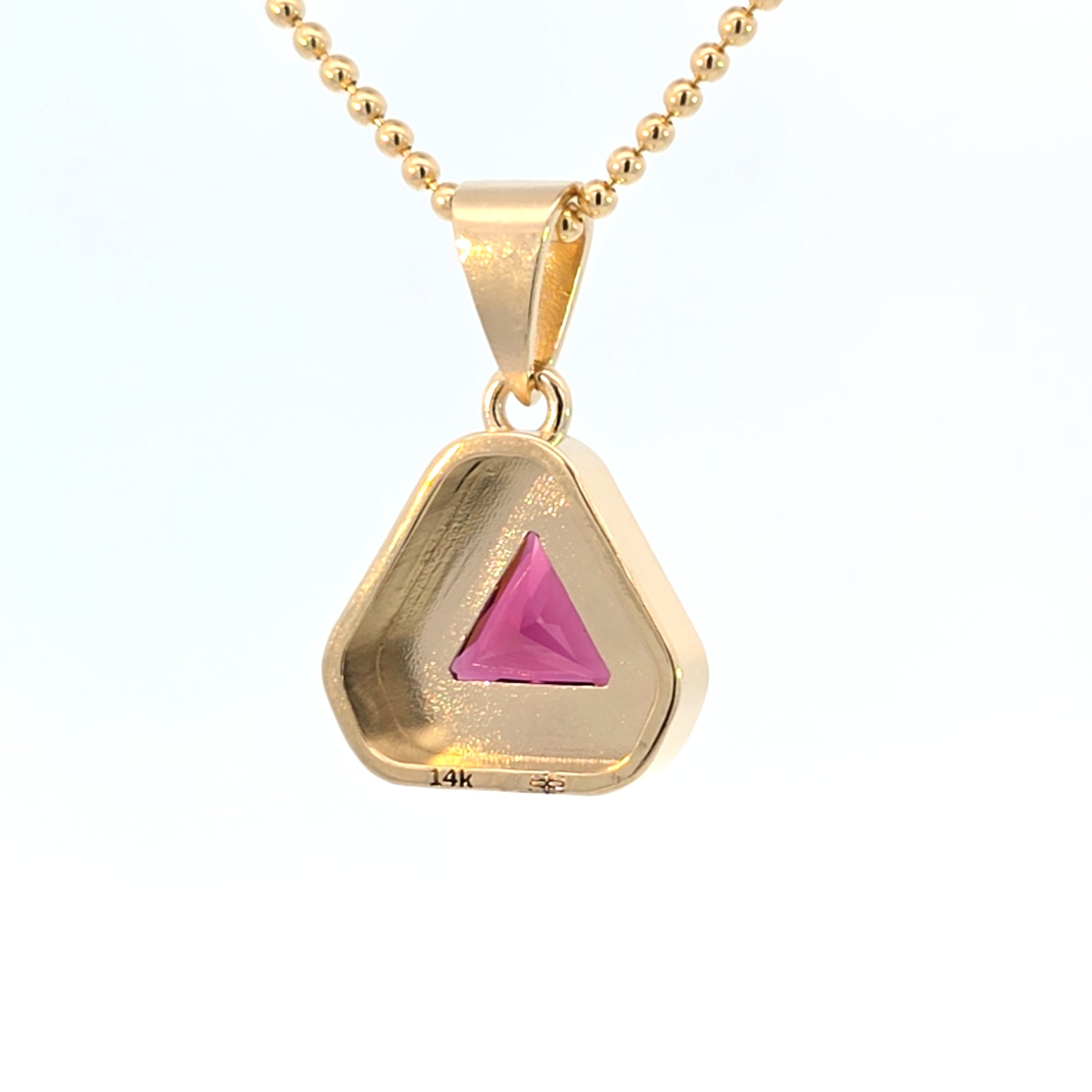 Garnet Triangle Ripple Pendant