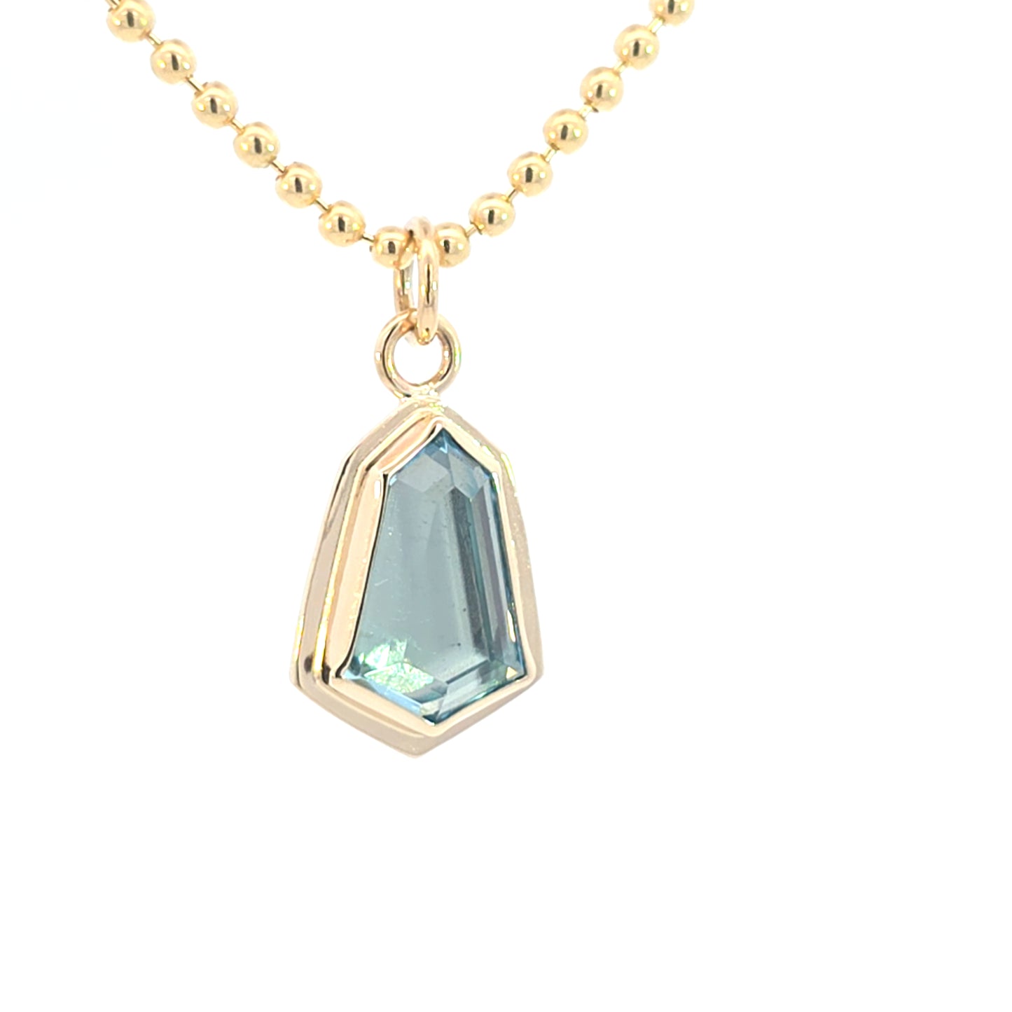 Aquamarine Shield Pendant