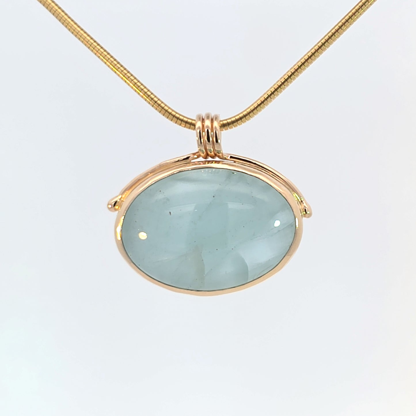 Aquamarine East-West Pendant