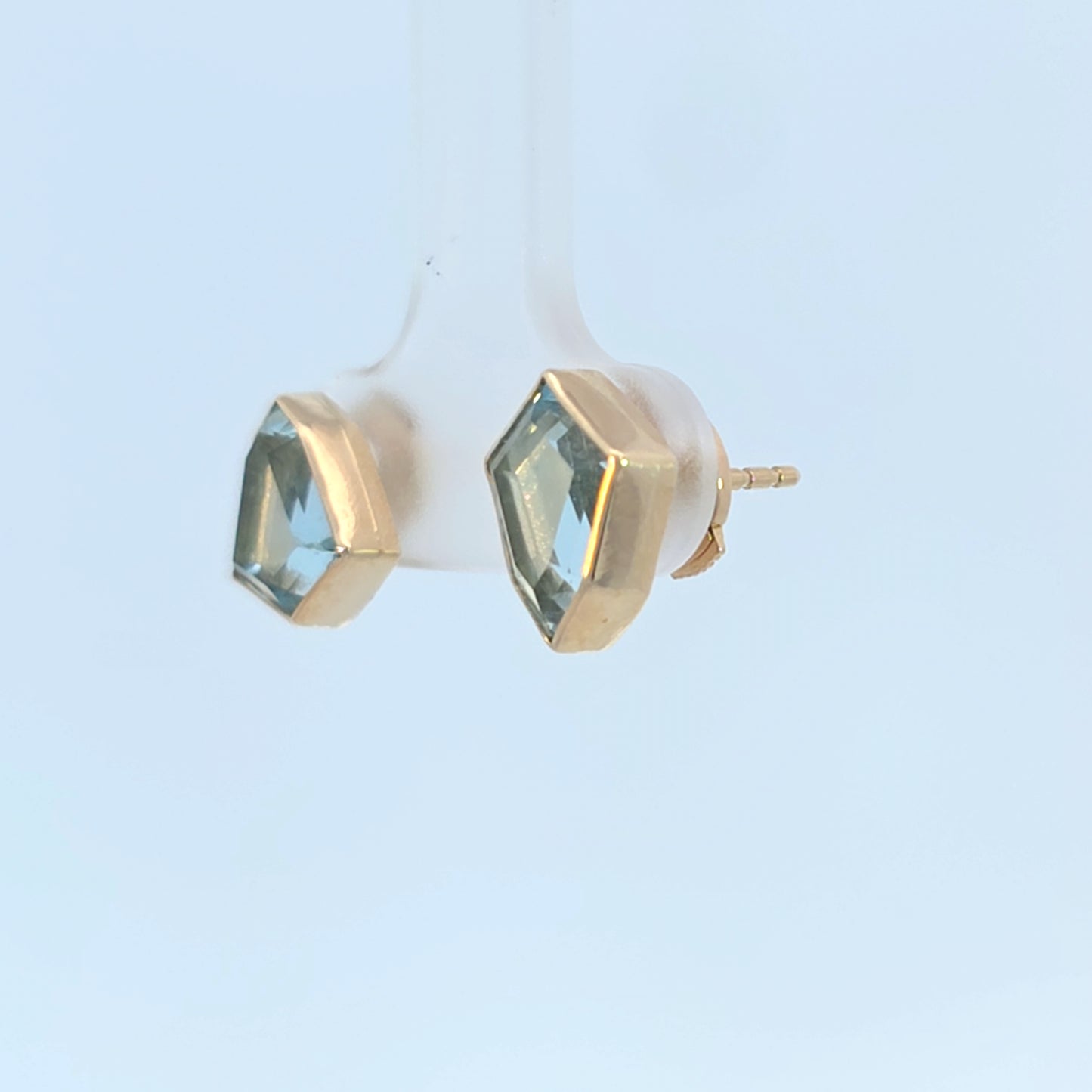Mismatched Aquamarine Stud Earrings