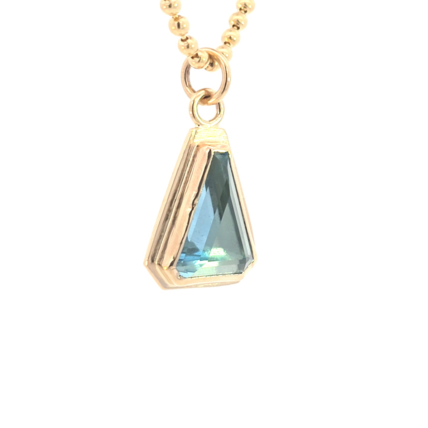 Aquamarine Triangle Pendant