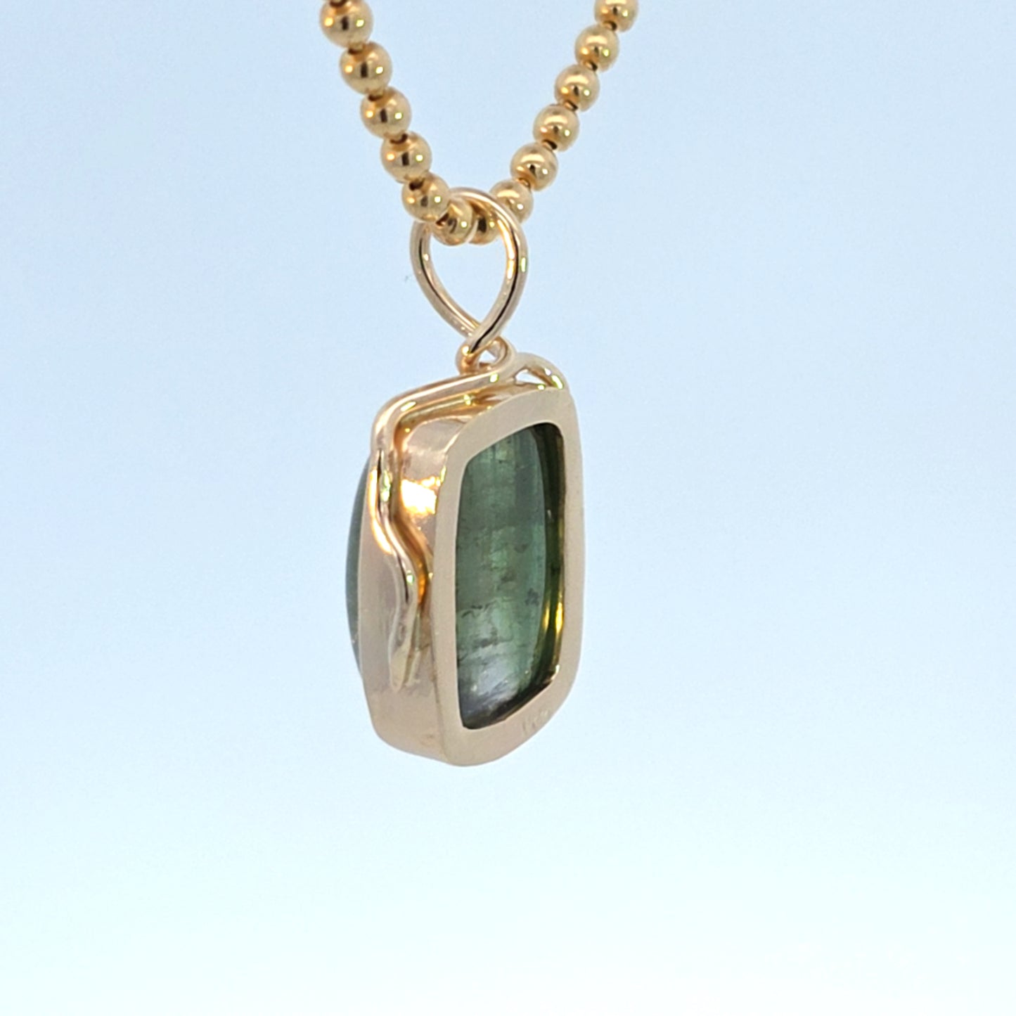 Green Tourmaline Snake Pendant