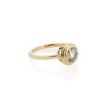 Load image into Gallery viewer, Seafoam Moissanite Gold Ring
