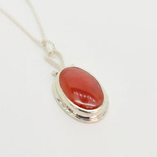 Load image into Gallery viewer, Rhodochrosite Sterling Silver Queen Pendant Necklace
