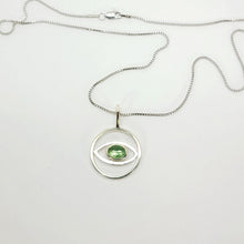 Load image into Gallery viewer, Silver Mini Eye Pendant Necklace
