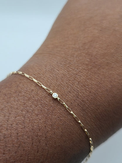 Diamond Skinny Chain Bracelet