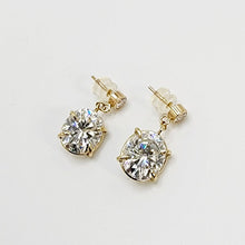 Load image into Gallery viewer, Moissanite Double Drop Earrings, Gold
