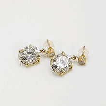 Load image into Gallery viewer, Moissanite Double Drop Earrings, Gold
