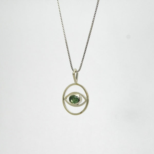 Silver Mini Eye Pendant Necklace