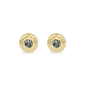 14k Gold Large Dome Stud Earrings