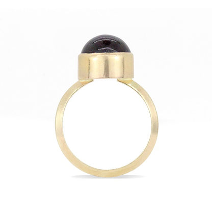 Amethyst Dome Knife Edge Ring