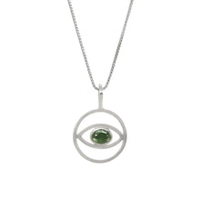 Load image into Gallery viewer, Silver Mini Eye Pendant Necklace
