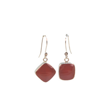 Load image into Gallery viewer, Rhodochrosite Sterling Silver Mismatched Dangle Earrings
